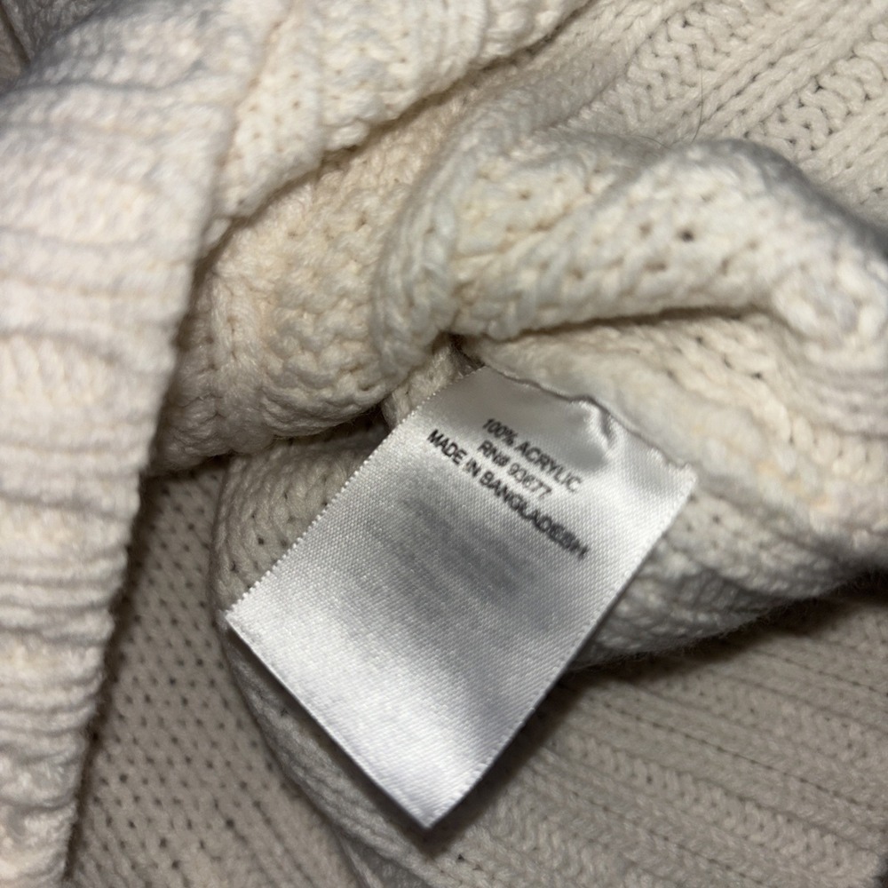 NEW St John's Bay Women's Ivory  Cardigan Sweater Button Down Collared Size XL - Picture 9 of 9